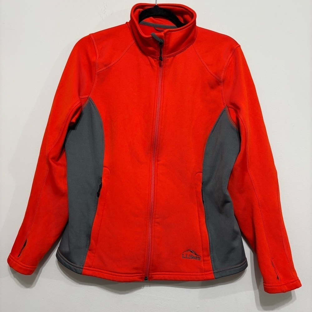 L.L. Bean Vibrant Orange,‎ and Charcoal Fleece Jacket